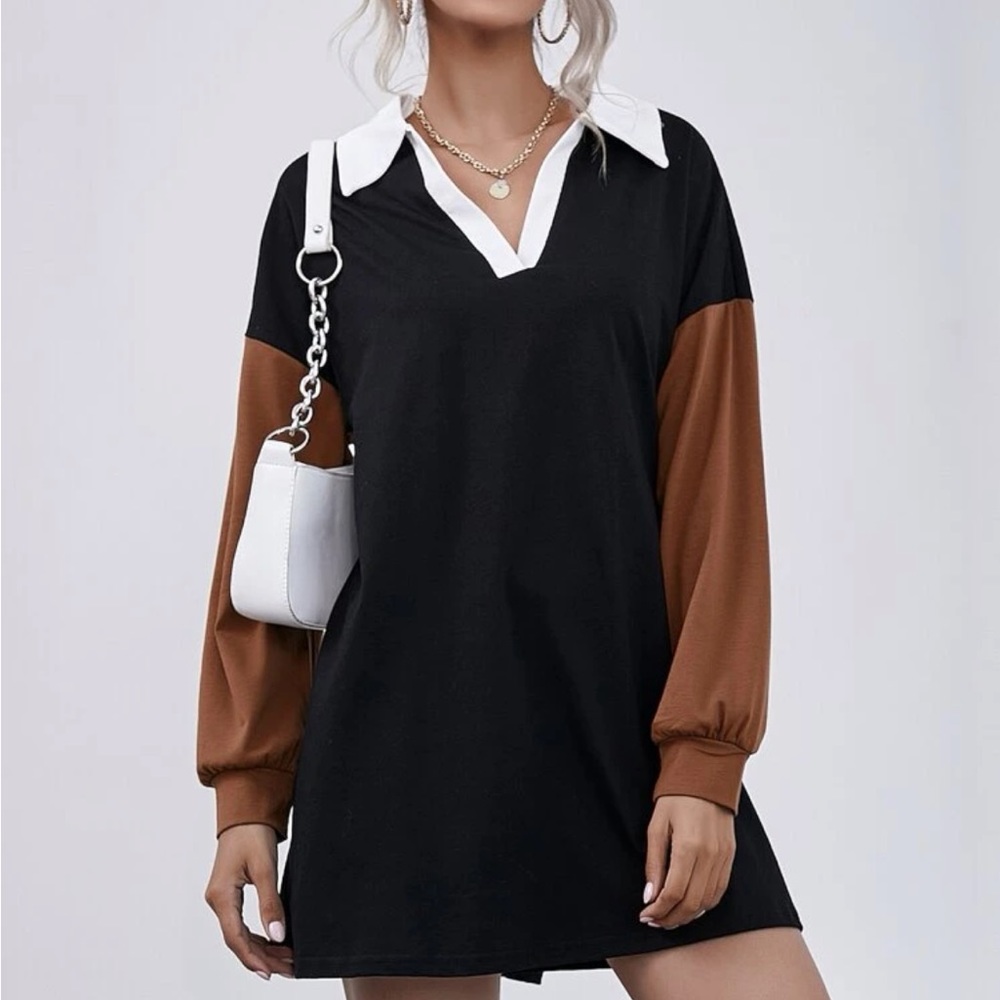 color block tee dress - never worn